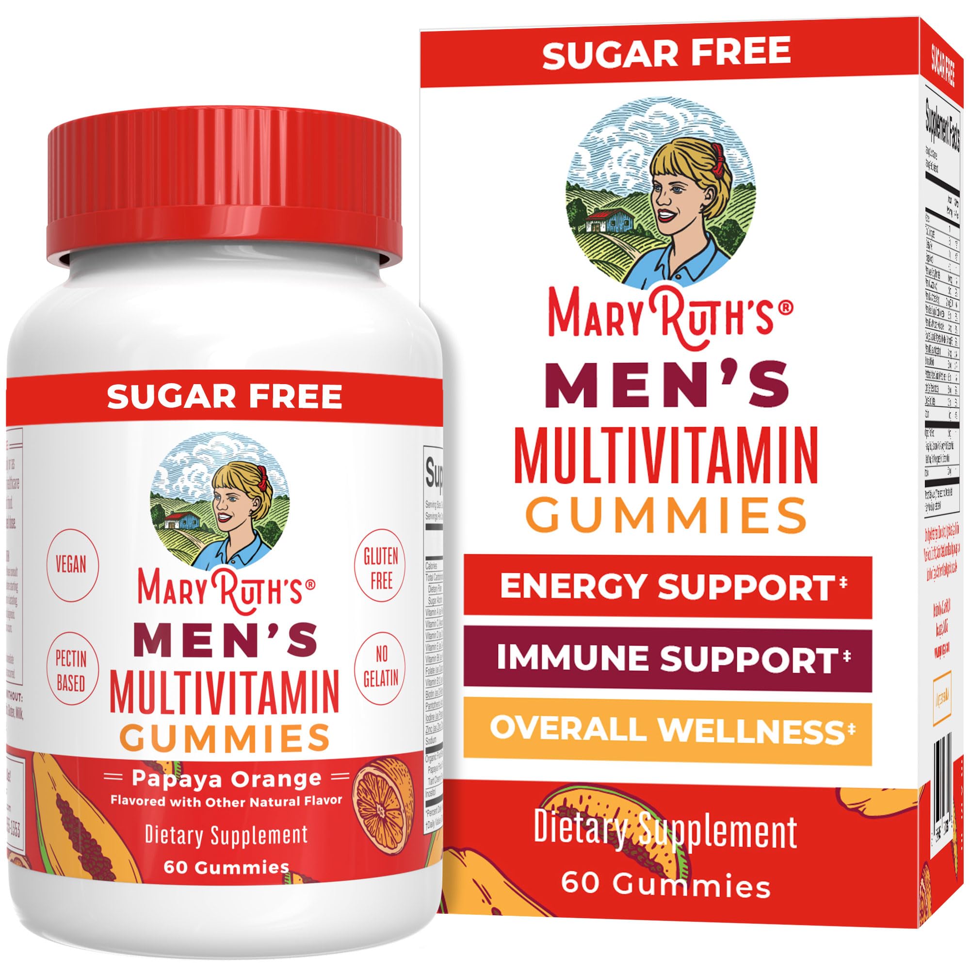 MaryRuth Organics Men's Multivitamin Gummies bottle, 60 count