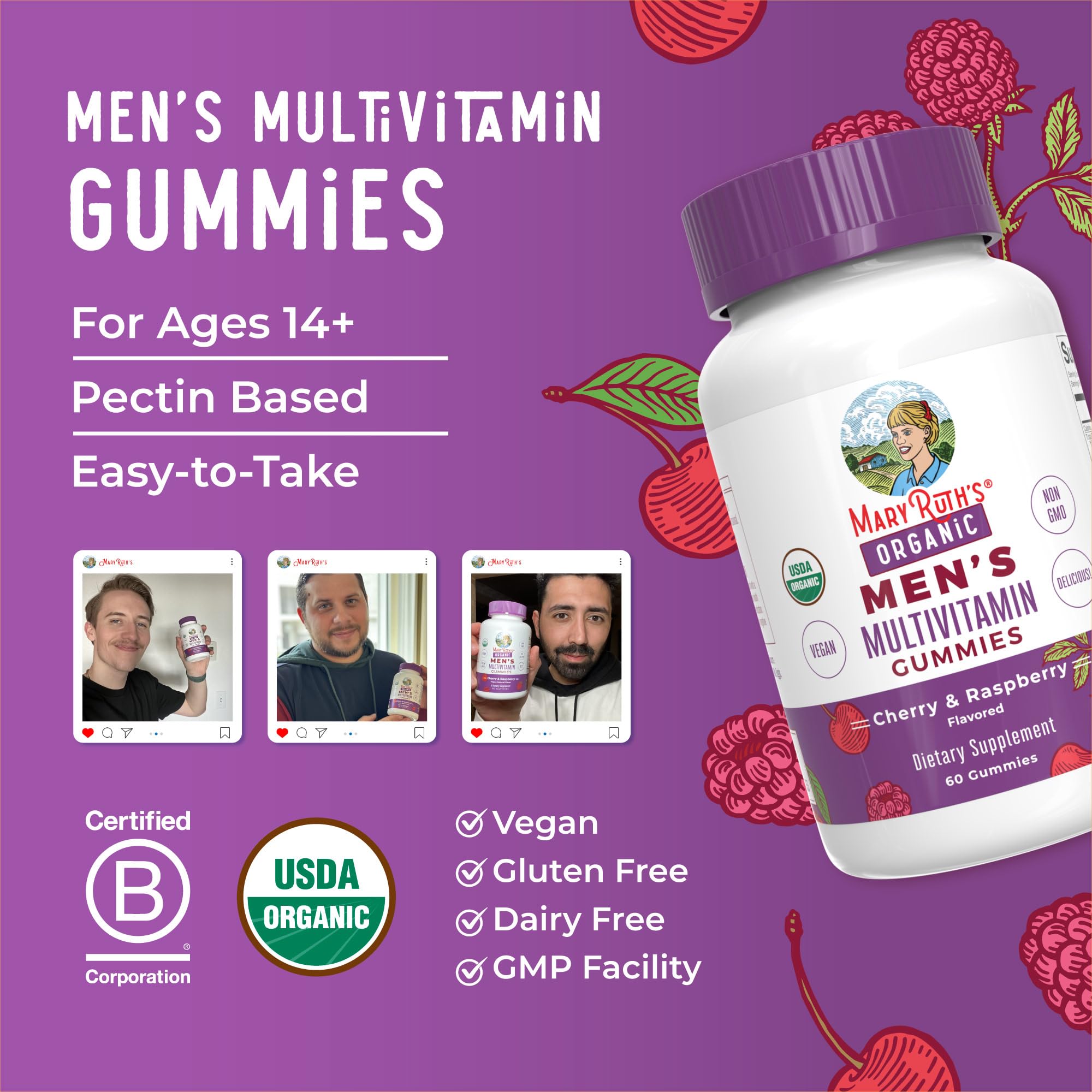 Storage instructions for MaryRuth Organics Men's Vitamin Gummy