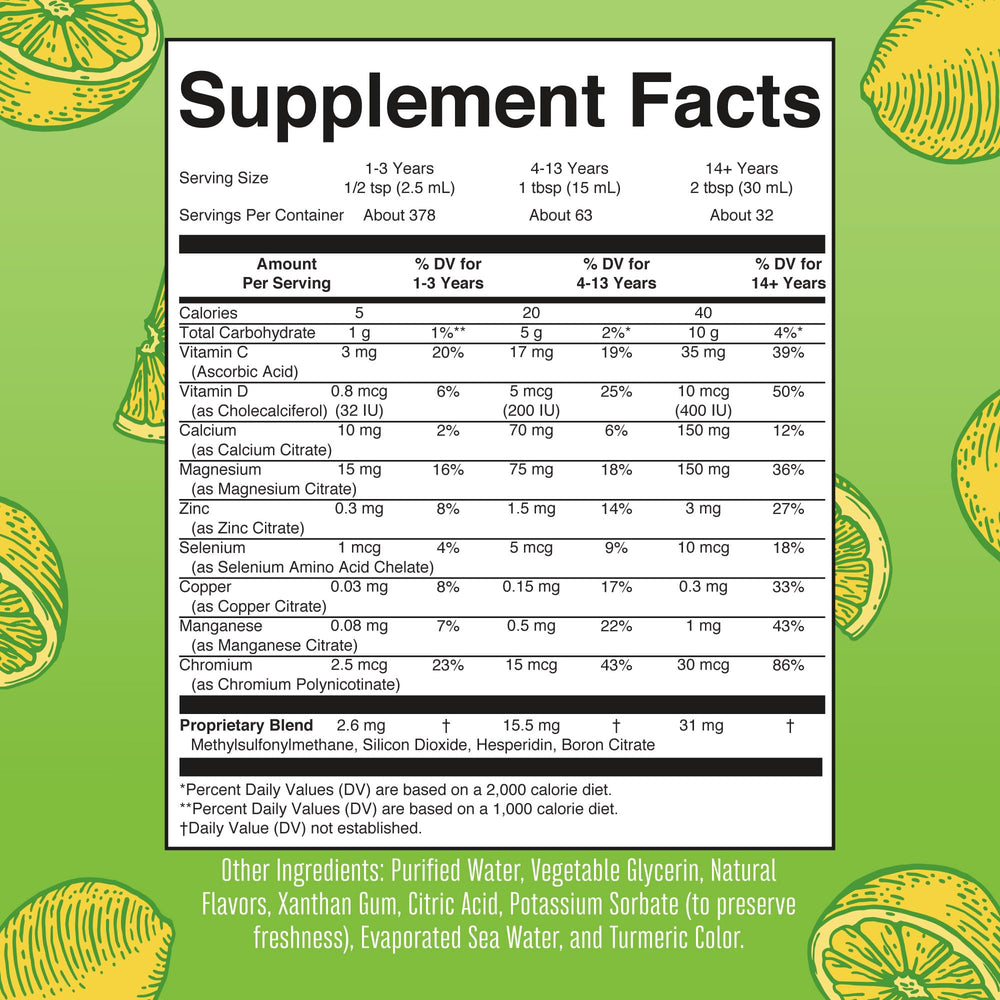 MaryRuth Organics Nighttime Multimineral pour enables easy dosing for the whole family