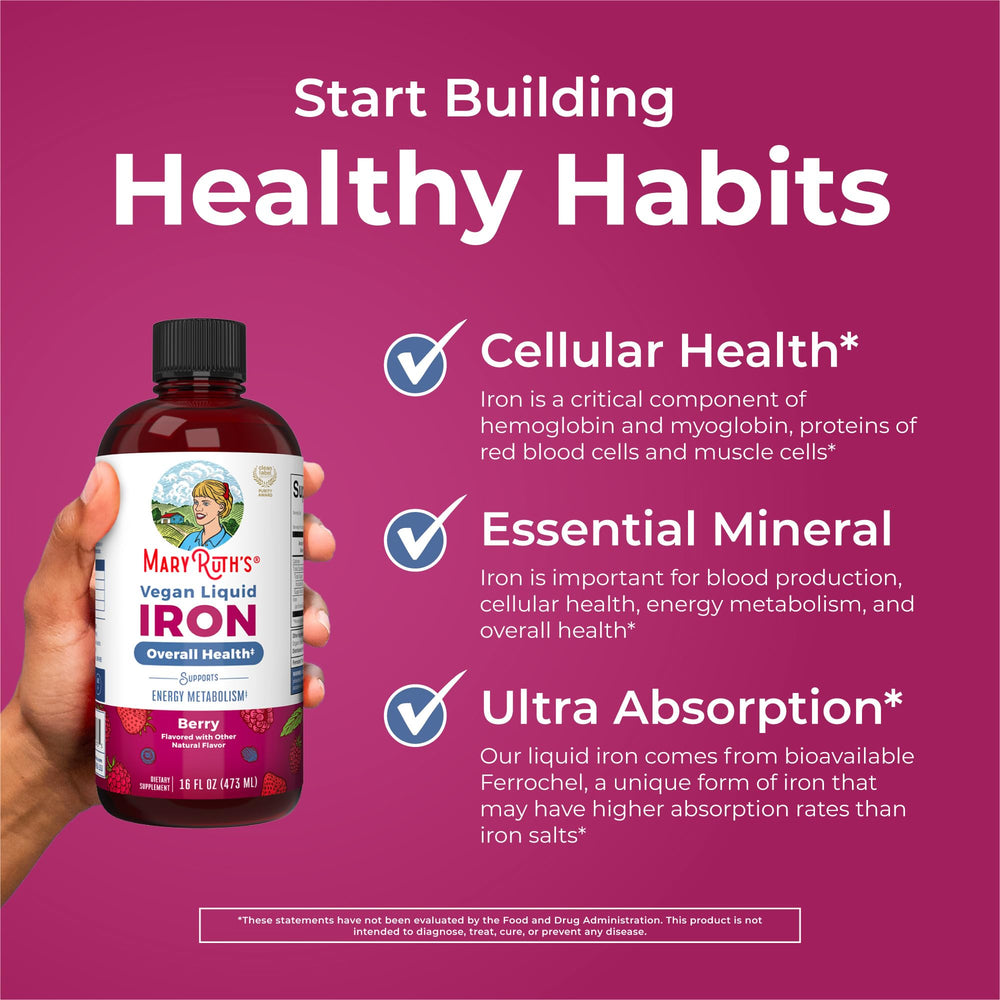 Non-GMO vegan iron supplement packaging