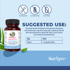 MaryRuth Organics Postnatal Probiotics bottle front view