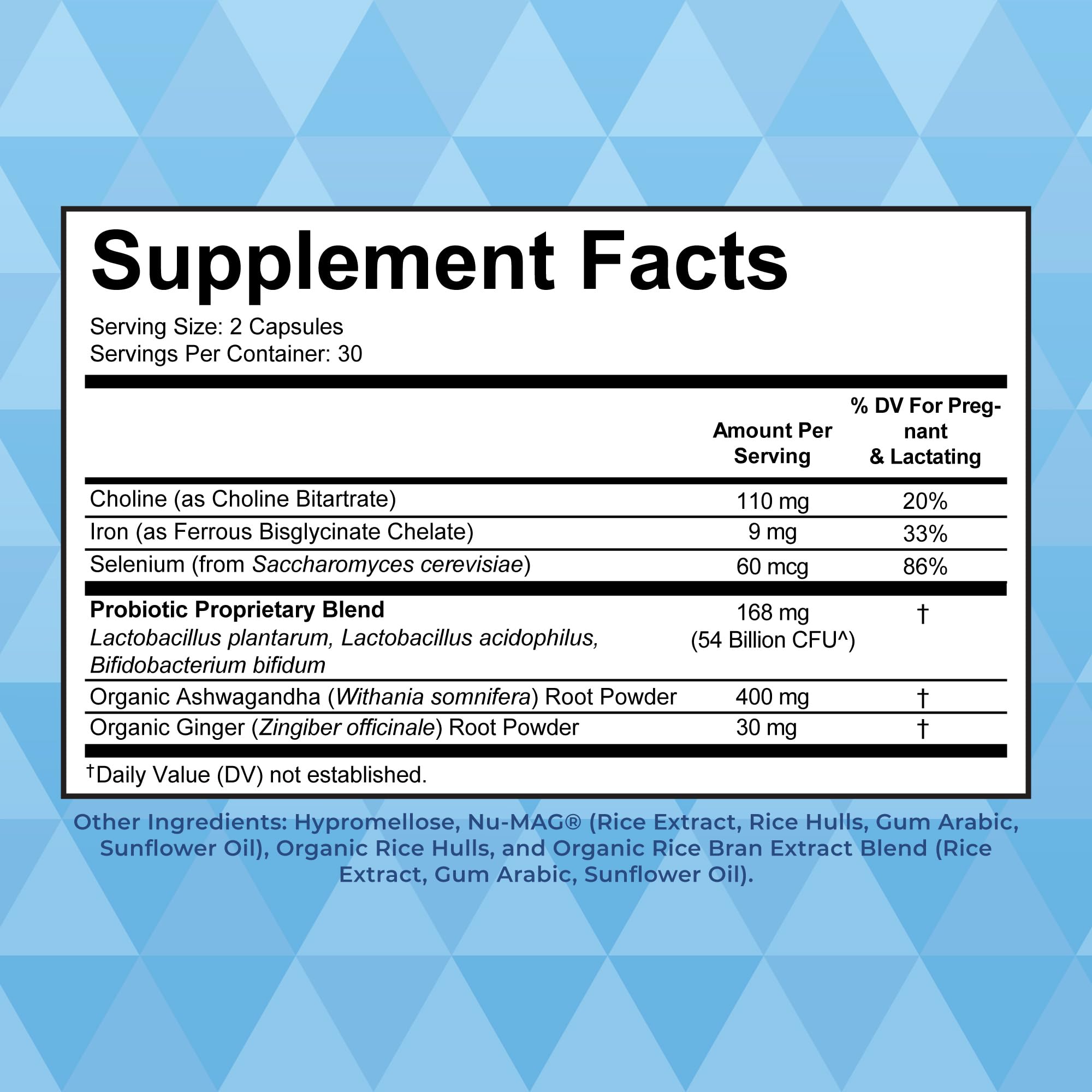 Product image: MaryRuth Organics Postnatal Probiotics for breastfeeding women - angle 2