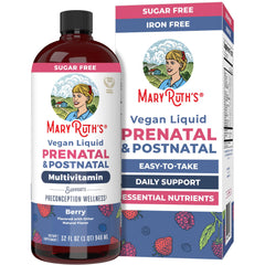 MaryRuth Organics Prenatal and Postnatal vitamins 32oz bottle front view