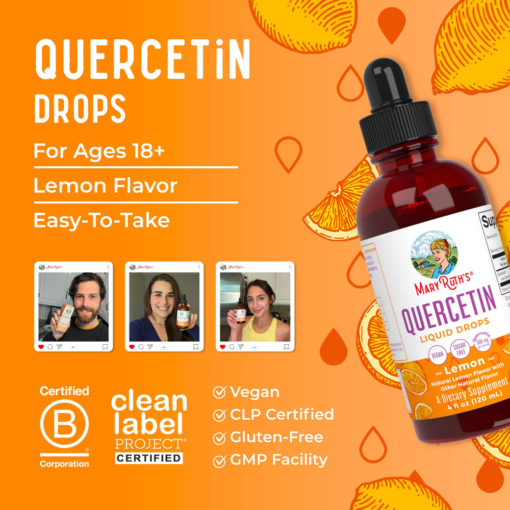 4 fl oz bottle of MaryRuth Quercetin Liquid Drops