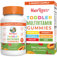Front packaging image of MaryRuth Organics Sugar Free Toddler Multivitamin Gummies – 60 count