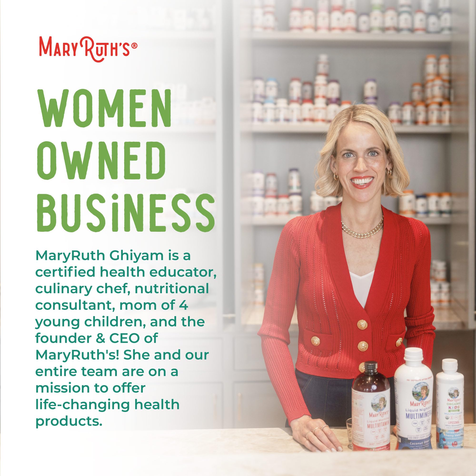 MaryRuth Organics certification badge and logo