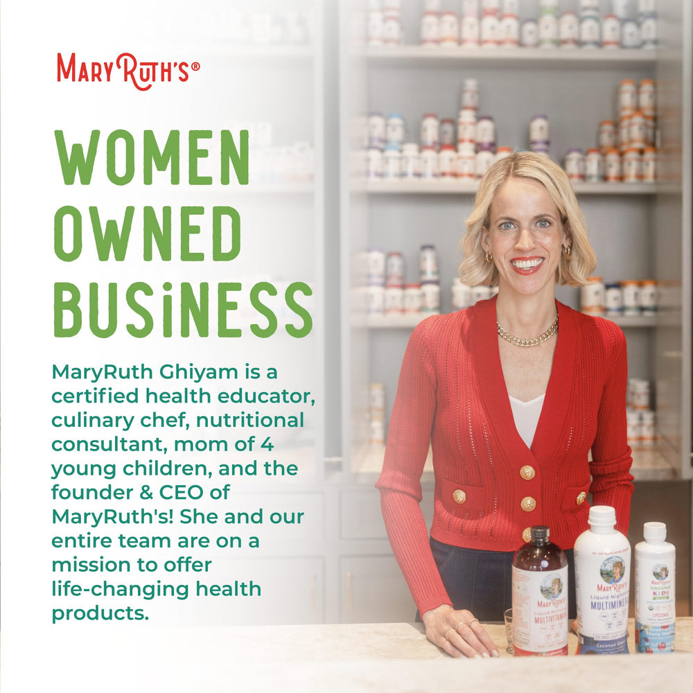 MaryRuth Organics certification badge and logo