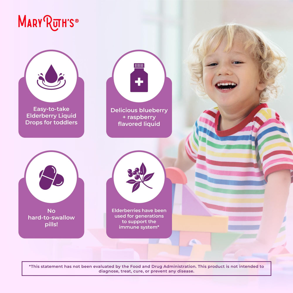 Ingredients list showing organic elder berry extract and natural flavors