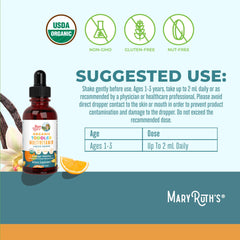 Ingredients include vitamins A C D E B vitamins iron and zinc for toddlers