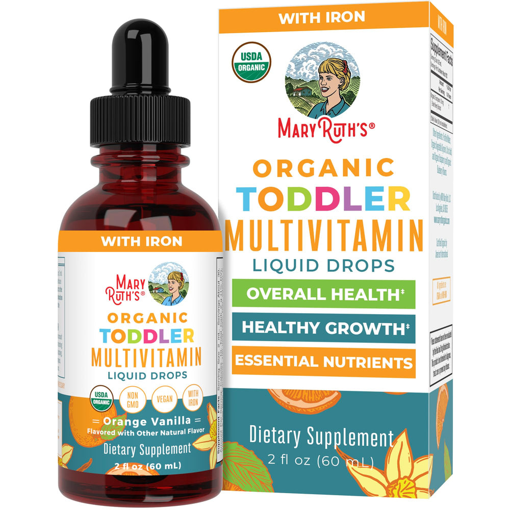MaryRuth Organics Toddler Multivitamin with Iron USDA Organic 2oz bottle