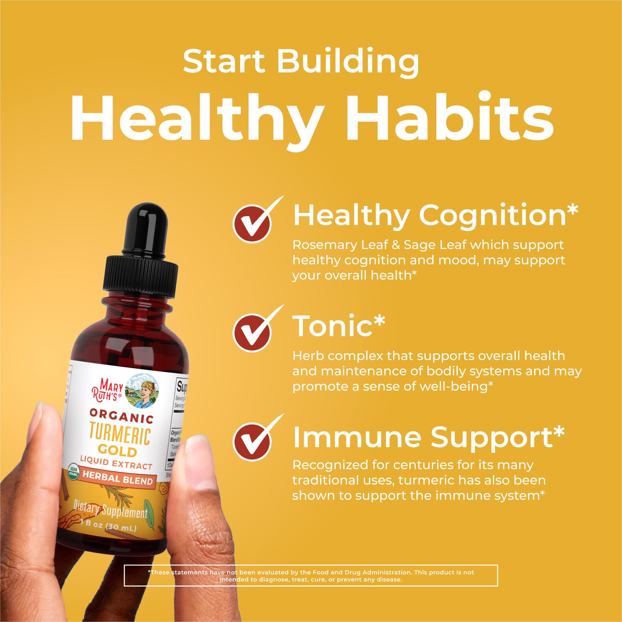 Front label of Turmeric Gold Liquid Drops