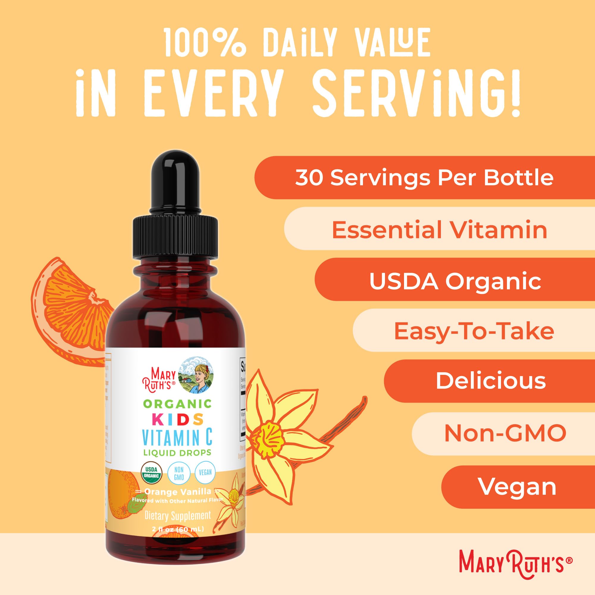 MaryRuth Organics vegan and dairy-free vitamin C for sensitive diets
