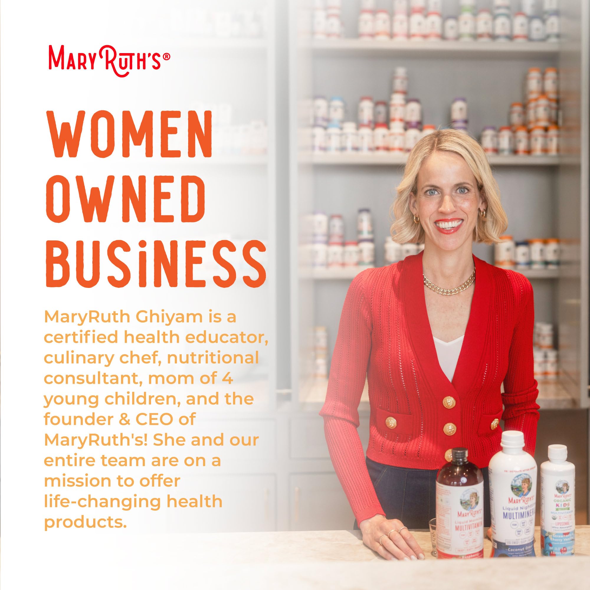 MaryRuth Organics Kids Omega-3 Gummies nutrition facts panel on the packaging.