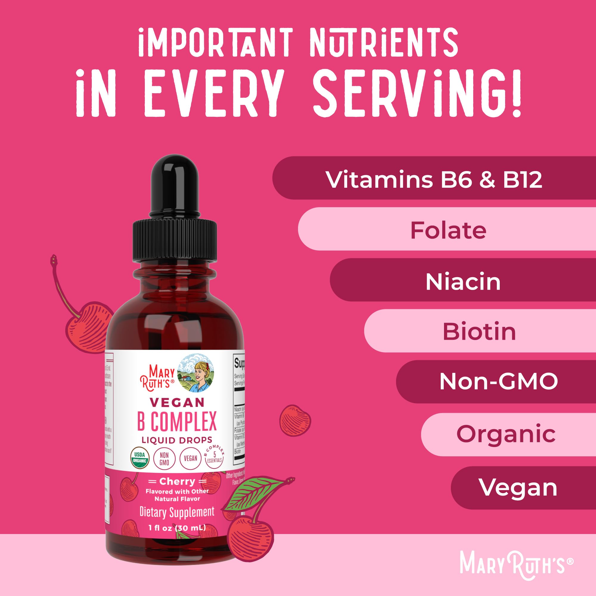 Non-GMO MaryRuth Organics Vitamin B Complex image