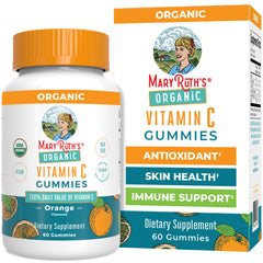 MaryRuth Organics Vitamin C Gummies bottle front – Orange flavor