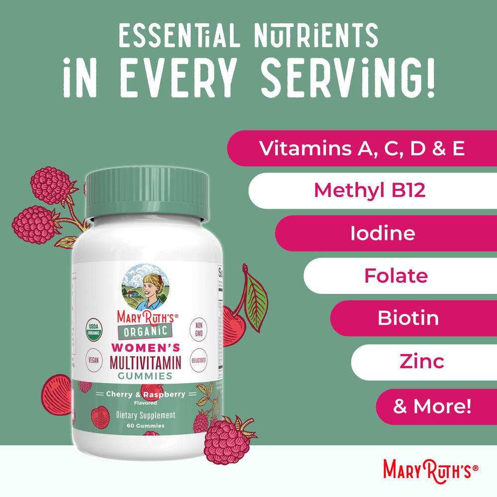 MaryRuth Organics Multivitamin Gummies for Women with 60-count bottle
