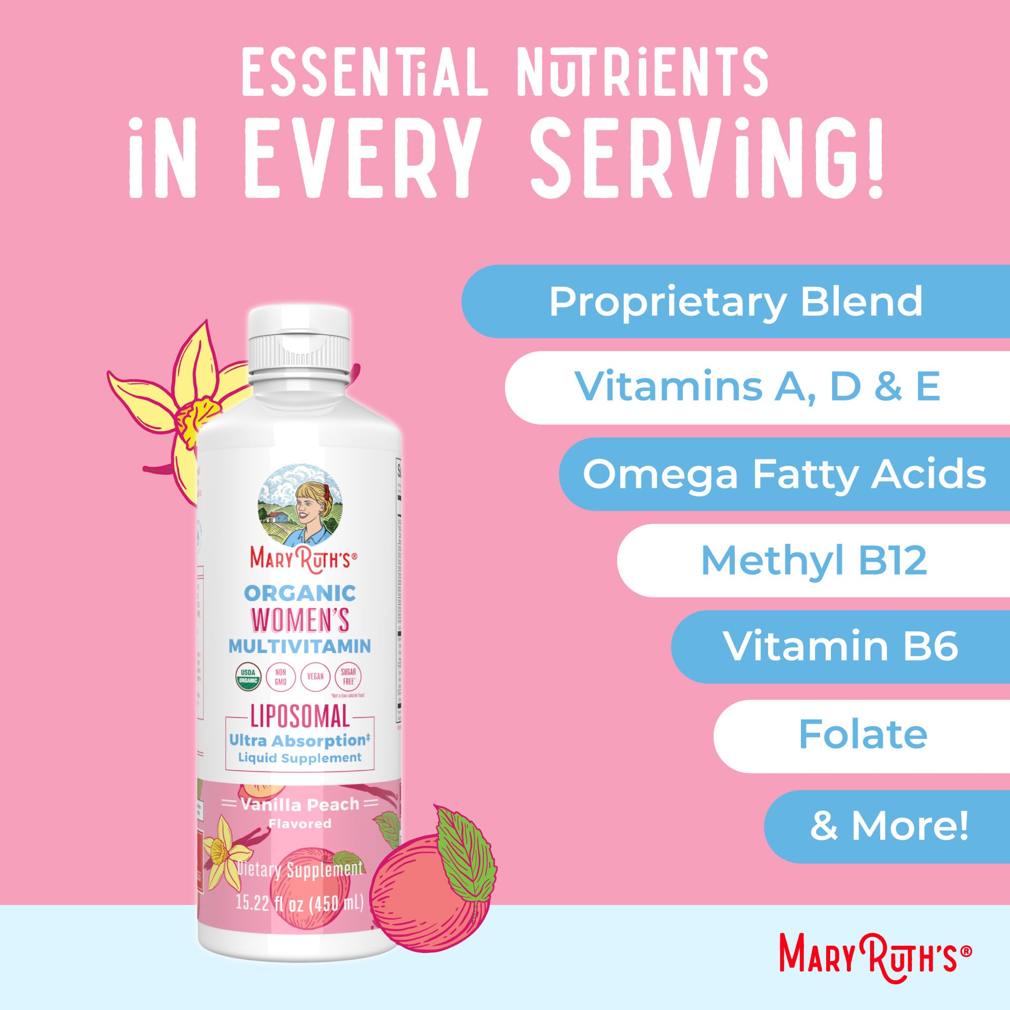 USDA Organic, vegan, dairy-free, gluten-free seals on packaging