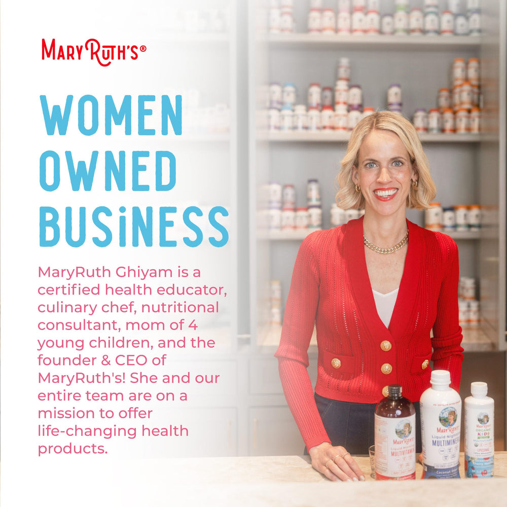 MaryRuth Organics zinc drops mixed into juice for kids.