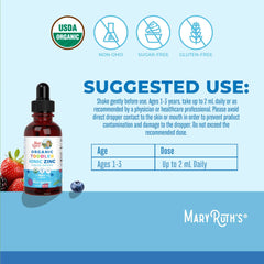 Zinc sulfate ingredients in MaryRuth Organics toddler formula