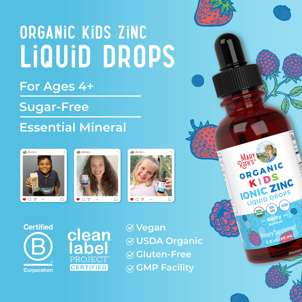 Allergen-free zinc supplement for kids by MaryRuth Organics