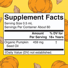 Close-up of pumpkin seed oil drops