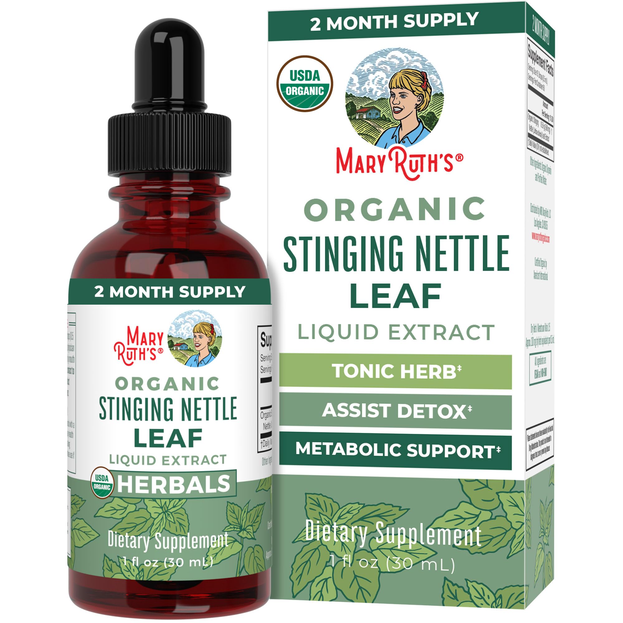 Bottle of MaryRuth Organics Stinging Nettle Leaf Extract 1 oz
