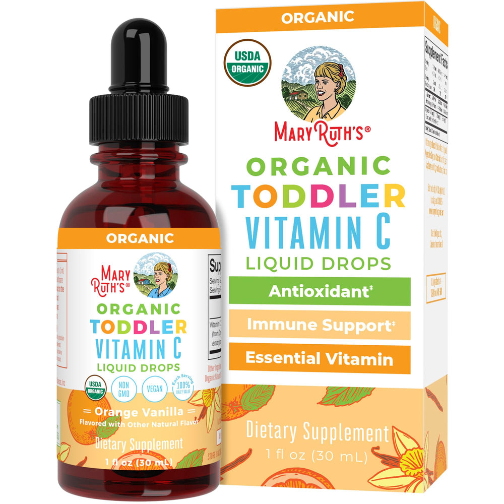 Front view of MaryRuth Organics Toddler Vitamin C Drops bottle