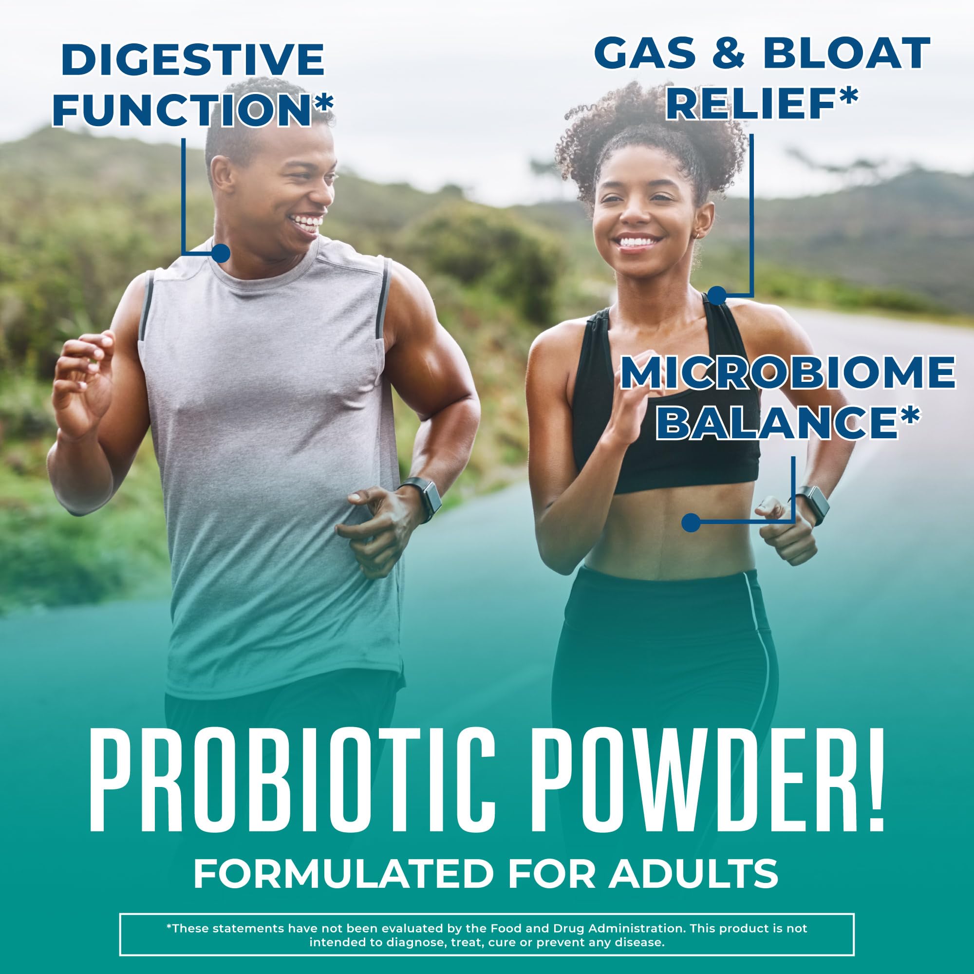 Close-up of 23-strain probiotic and postbiotic blend for digestive health