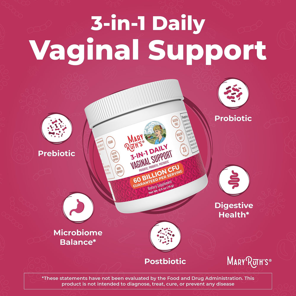 Packaging and branding of MaryRuth's probiotic powder