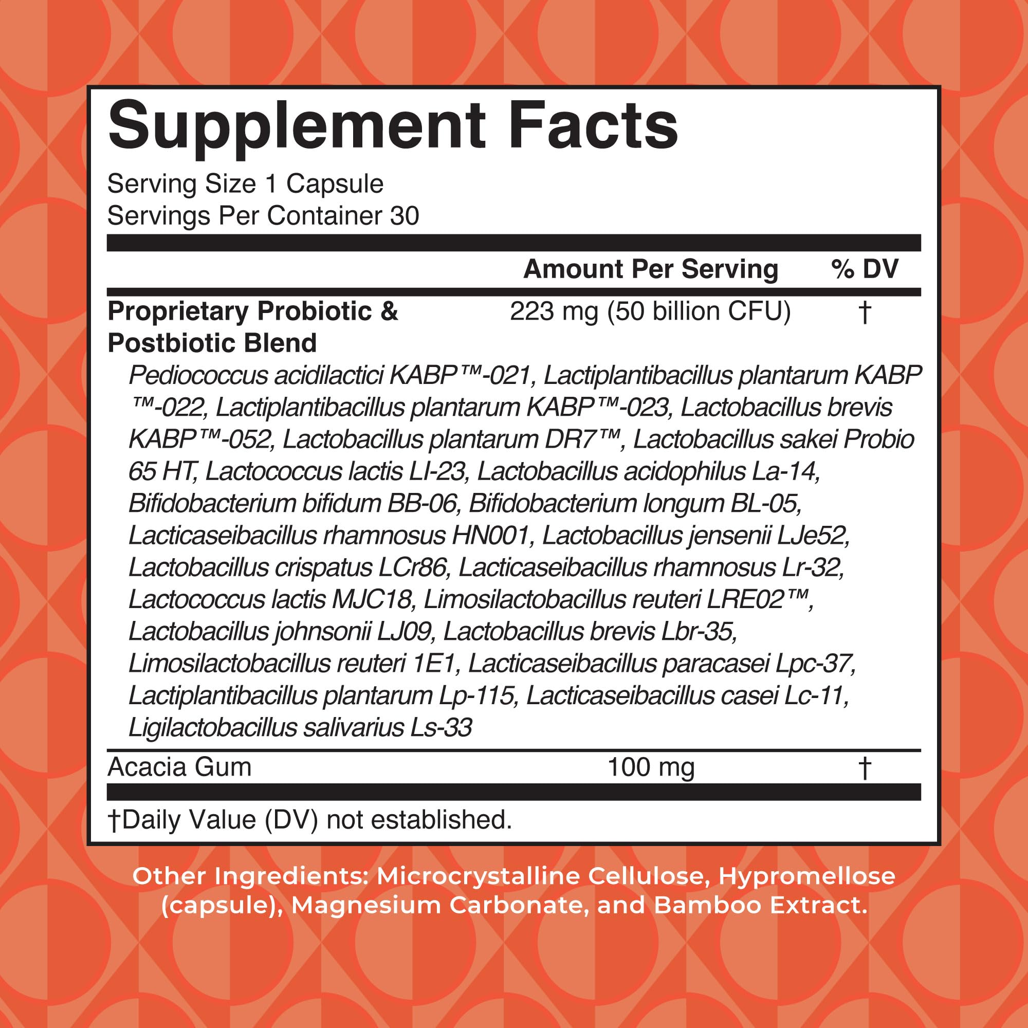Close-up of vegan probiotic capsules for women's health