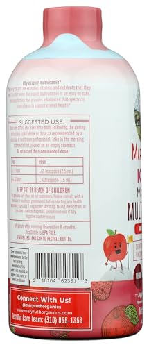 Apple berry flavor dropper serving of MaryRuth's Kids Multivitamin