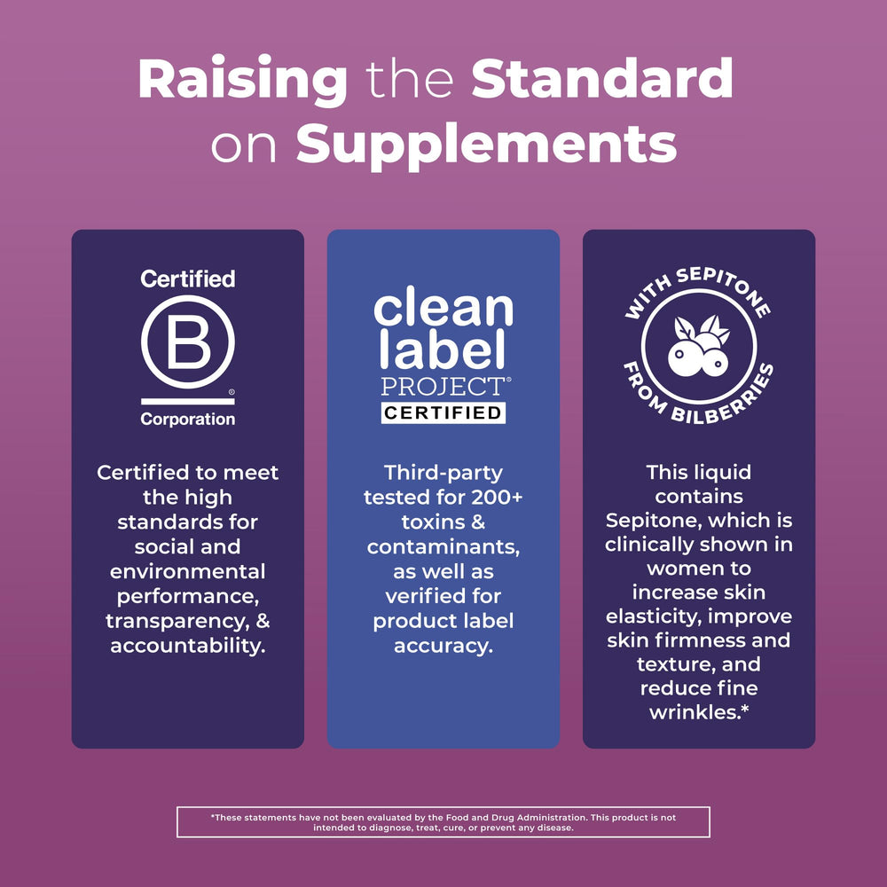 Close-up of the liquid and suggested dosing for nighttime use