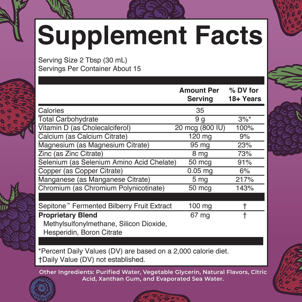 Close-up of MaryRuth's Nighttime Multimineral + Skin Renew label