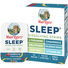 MaryRuth's Sleep Dissolving Strips Cranberry flavor pouch front