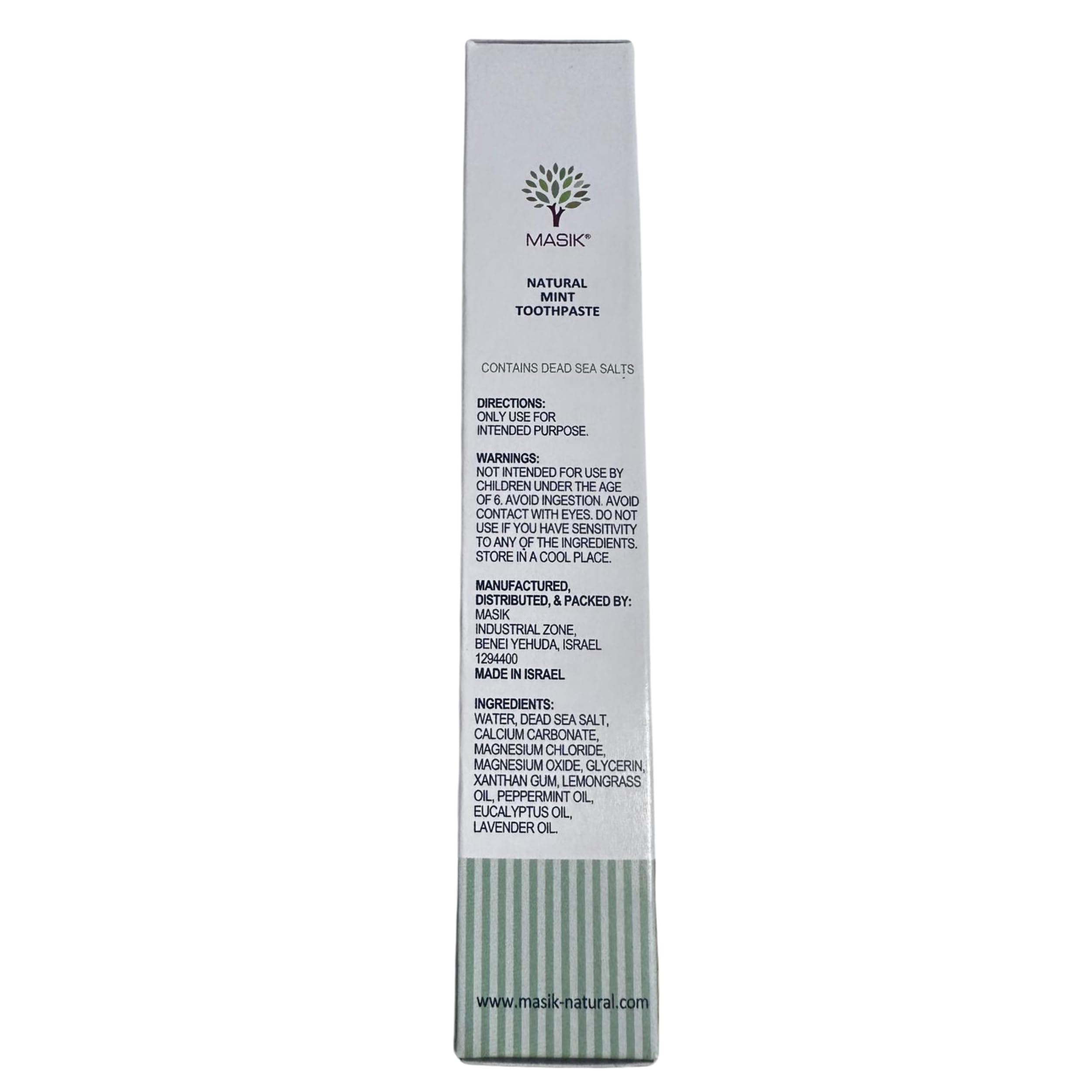 Made in Israel Masik toothpaste mint flavor packaging