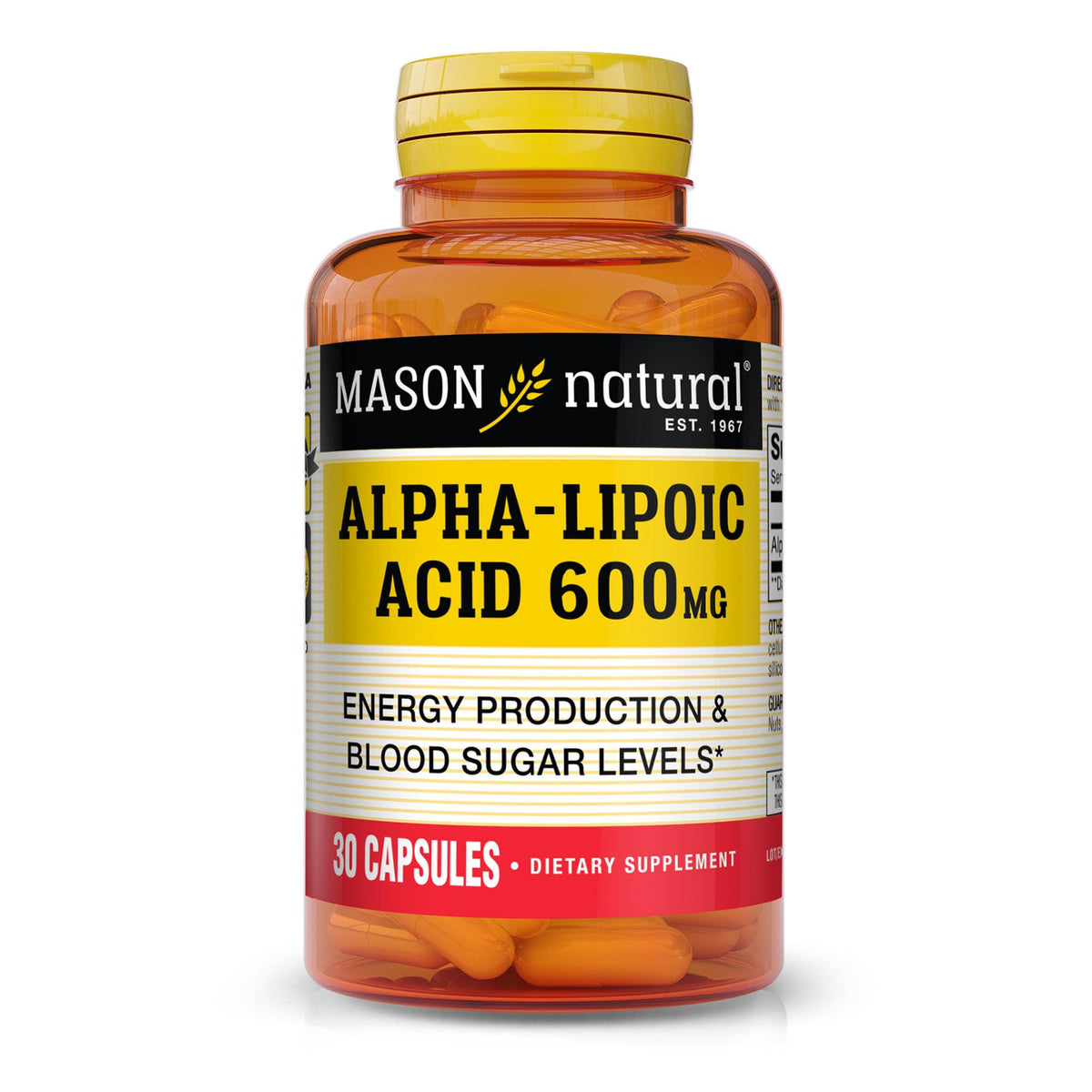 Mason Natural Alpha Lipoic Acid 600mg bottle packaging