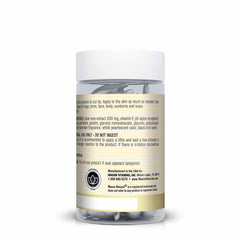 Aloe vera leaves and vitamin E capsules for natural skin care