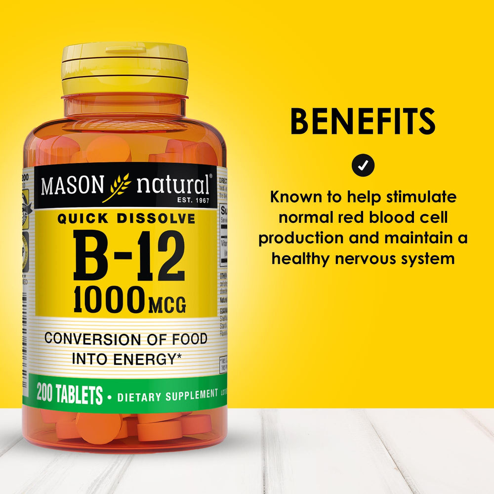 Packaging image of Mason Natural B12 1000 mcg tablets