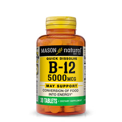 Mason Natural Vitamin B12 5000 mcg sublingual Raspberry tablets