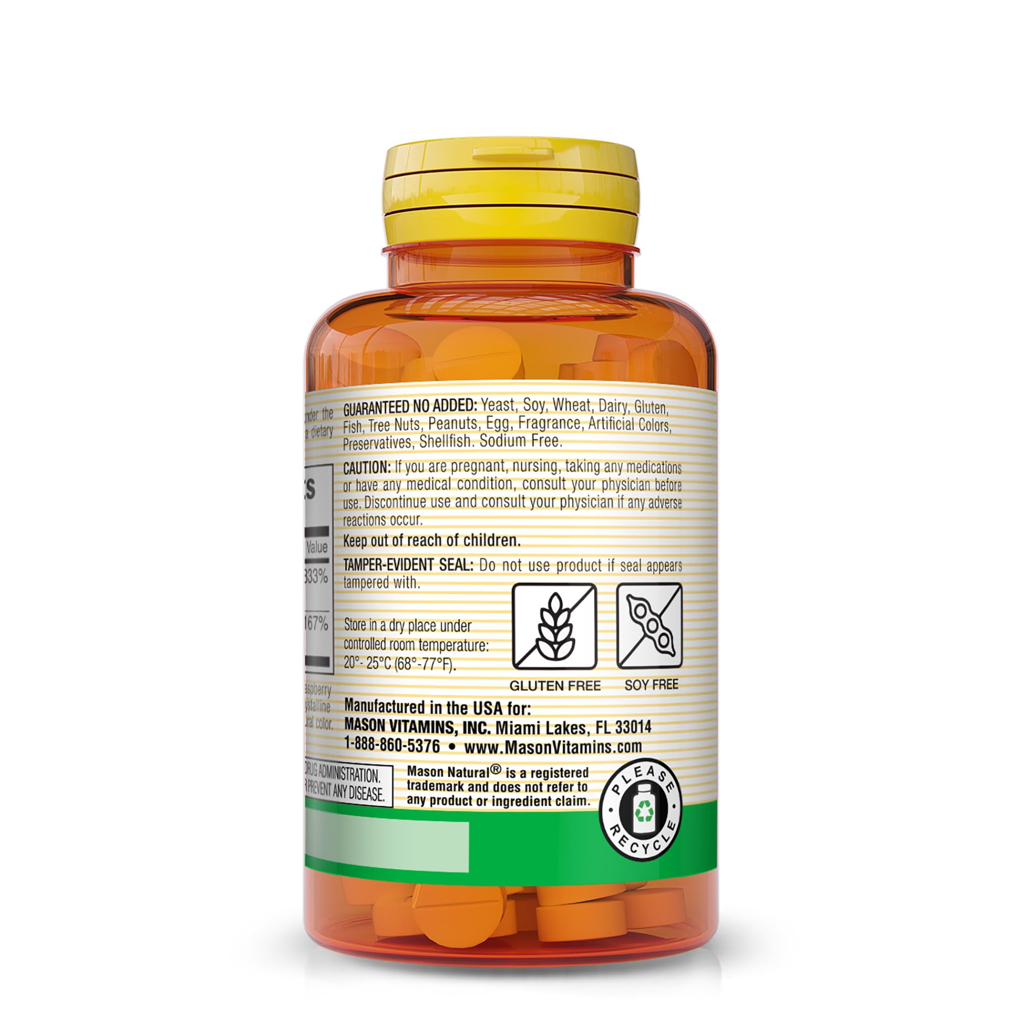 Bottle of Mason Natural Vitamin B12 5000 mcg sublingual tablets