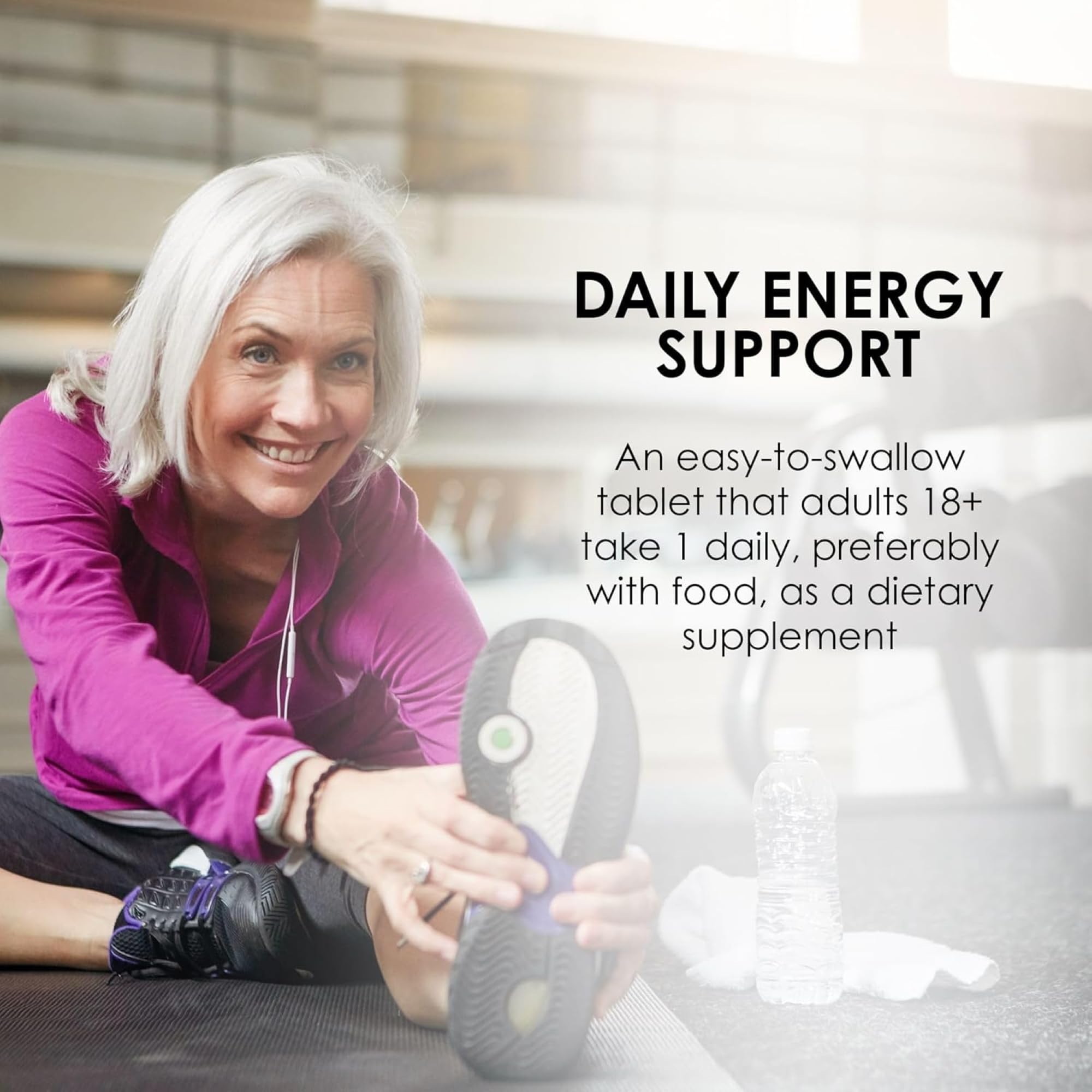 Close up of Cyanocobalamin Vitamin B12 50 mcg with calcium 44 mg