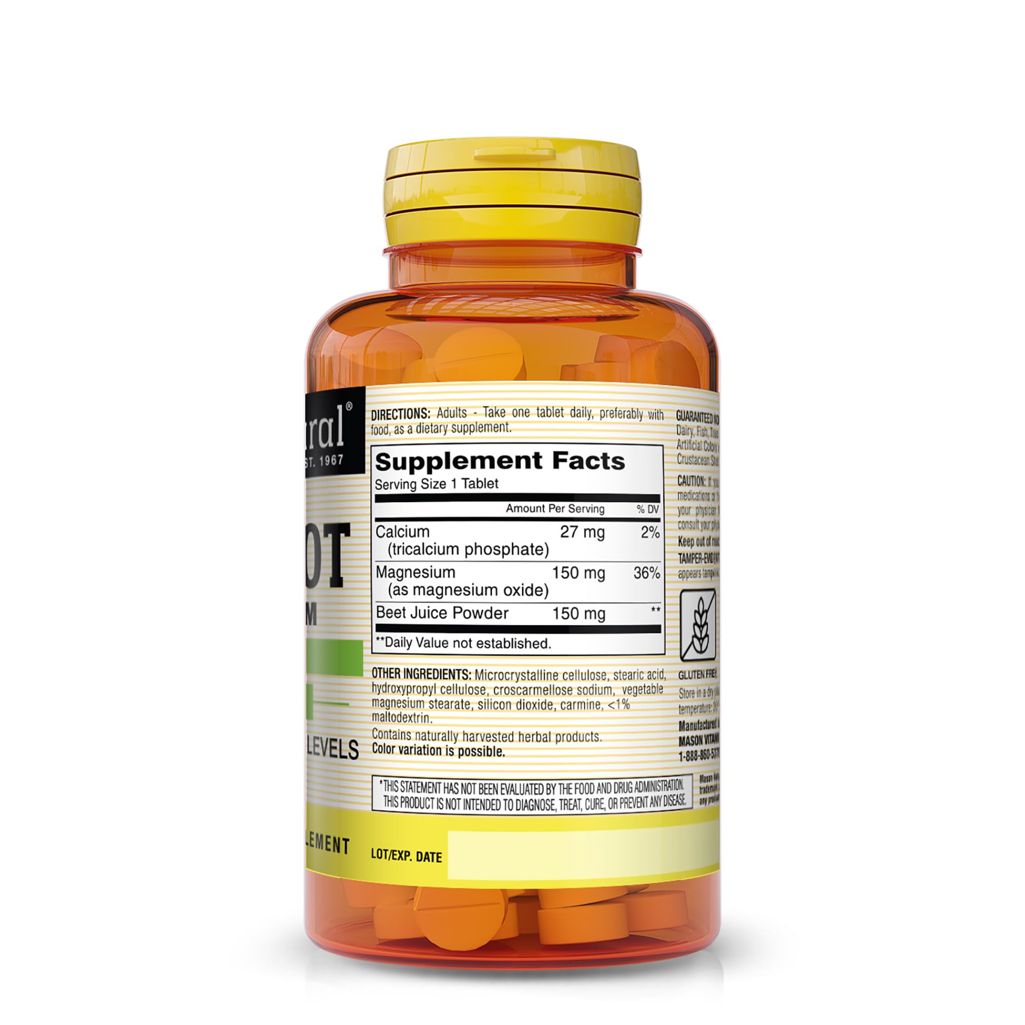 Mason Natural Beet Root tablets packaging