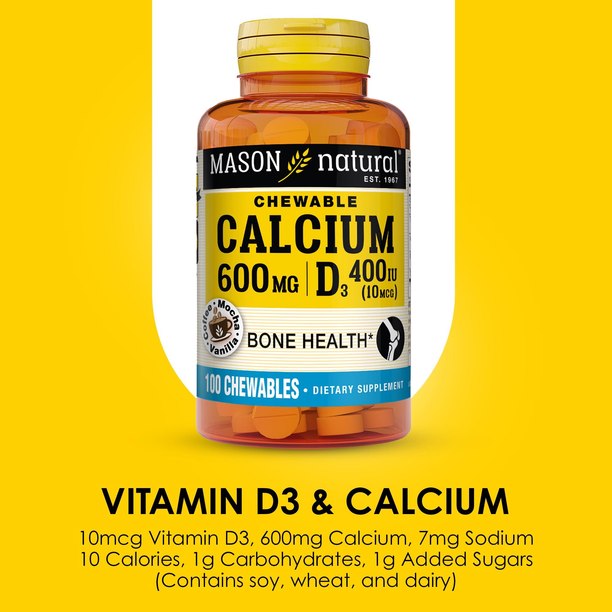 Daily use recommendation for Mason Natural Calcium chewables