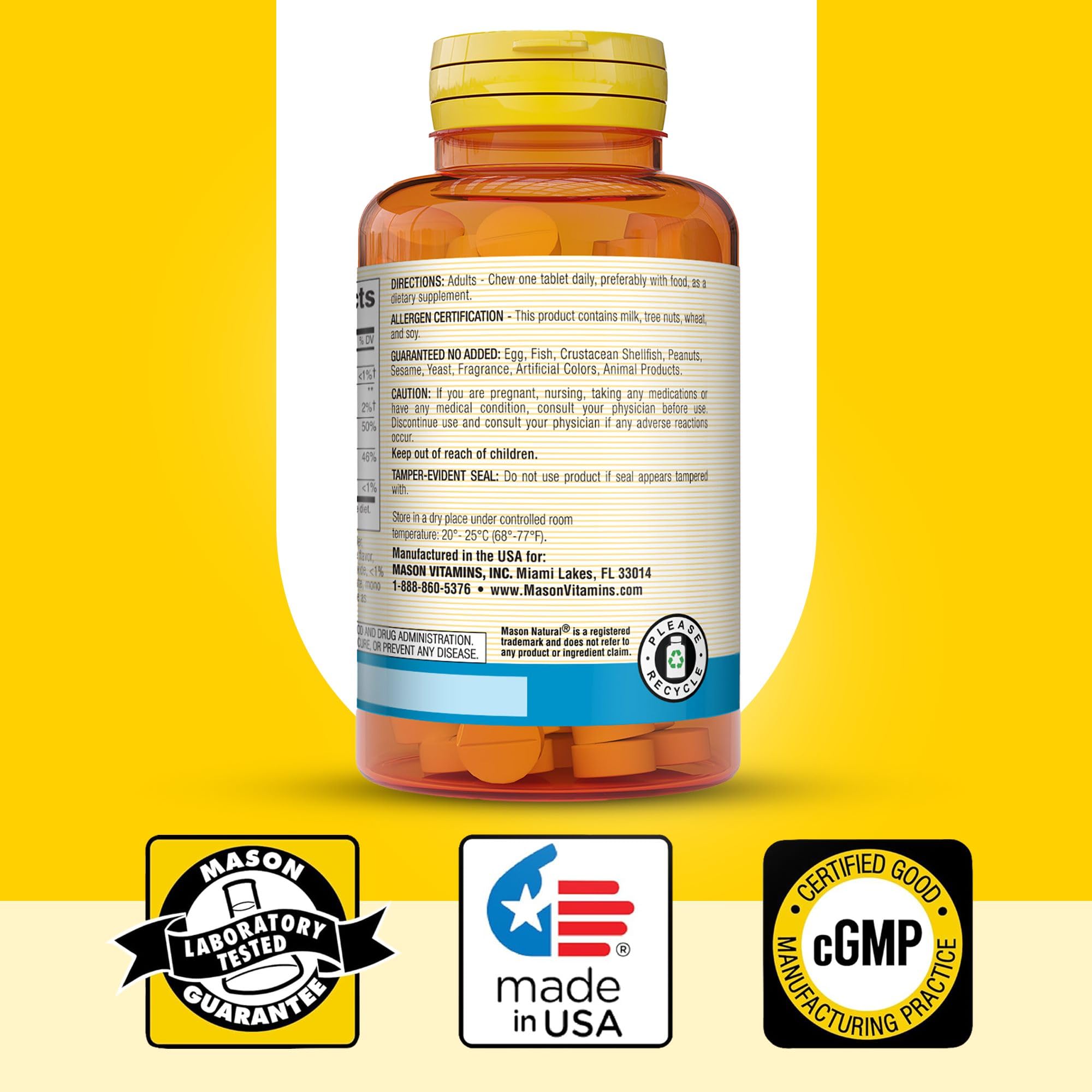 Label indicating soy, wheat, and dairy ingredients in the product