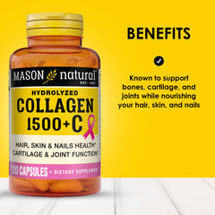 Close-up of hydrolyzed collagen capsules