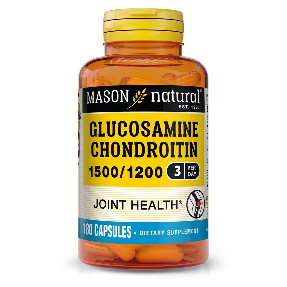 Bottle of Mason Natural Glucosamine Chondroitin 1500/1200 180 capsules