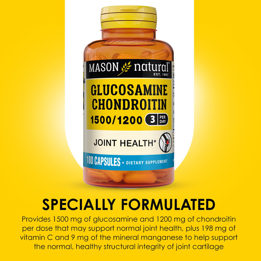 Serving size showing 3 capsules per day for Mason Natural supplement