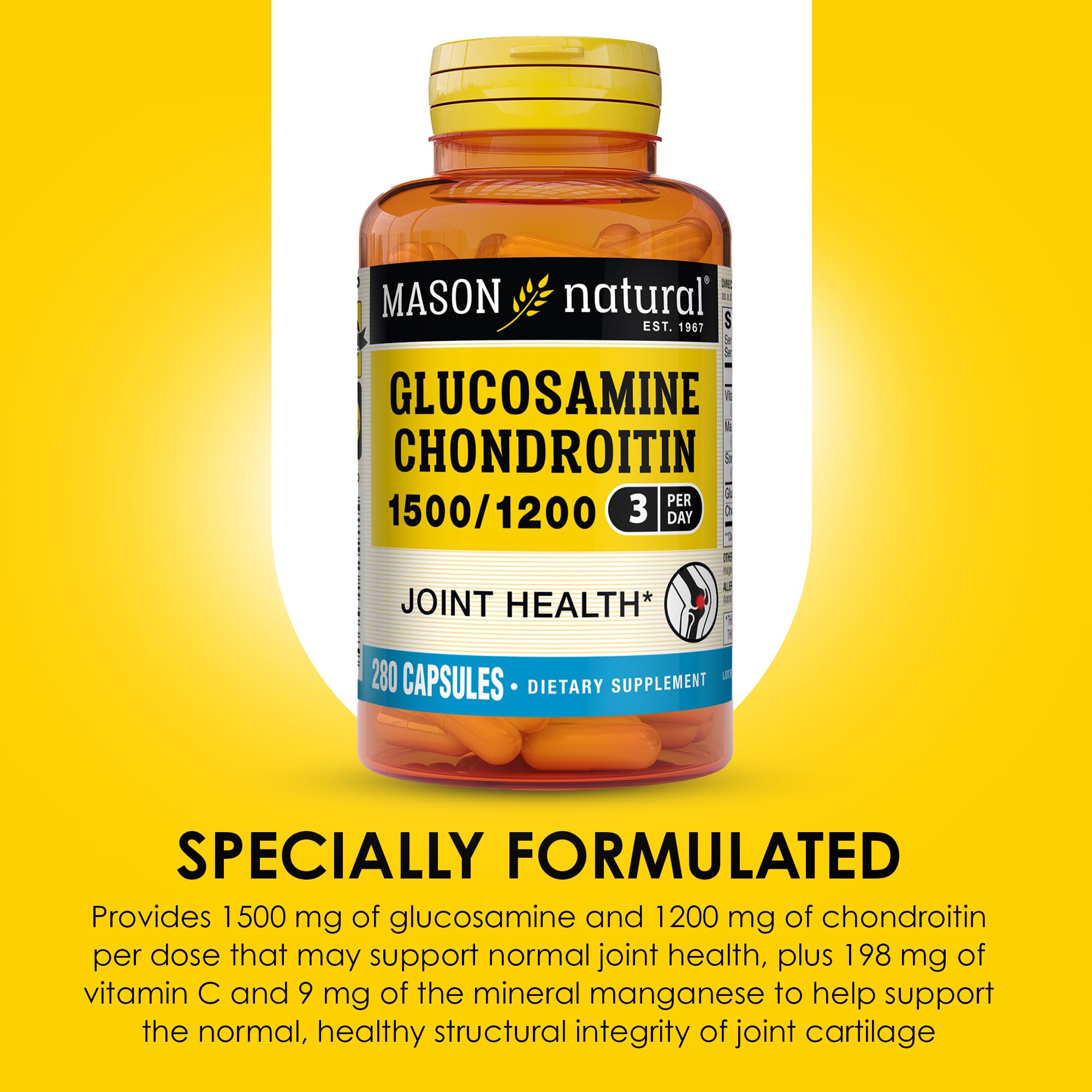 Vitamin C and manganese information on Mason Natural formula