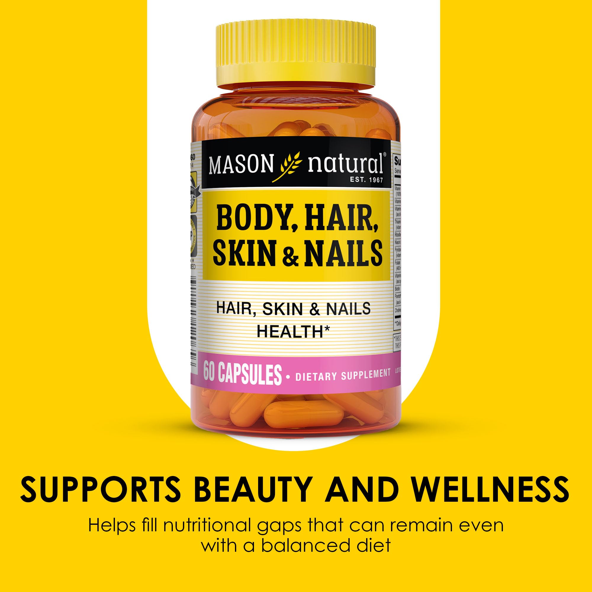 Hair and nails icon highlighting keratin support from biotin