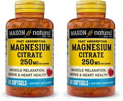Mason Natural Magnesium Citrate 250 mg softgels bottle